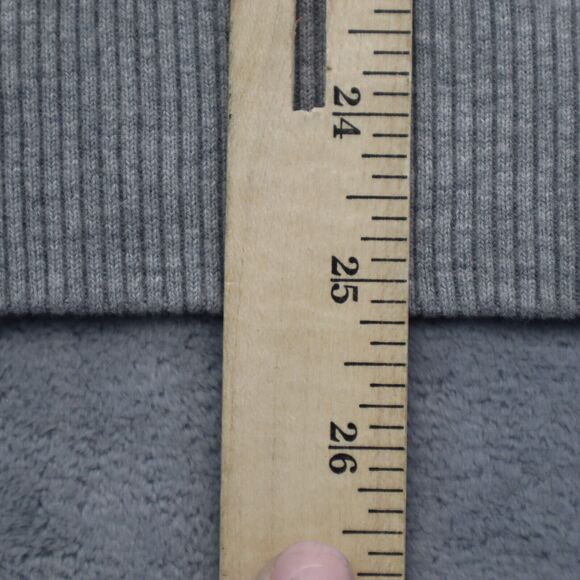 Mark Law Sweater Mens L Gray Long Sleeve Collared Button Pocket Knit Pullover - Picture 6 of 16